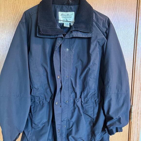 Eddie Bauer coat, women's size XS, black drawstring waist. - Picture 1 of 10